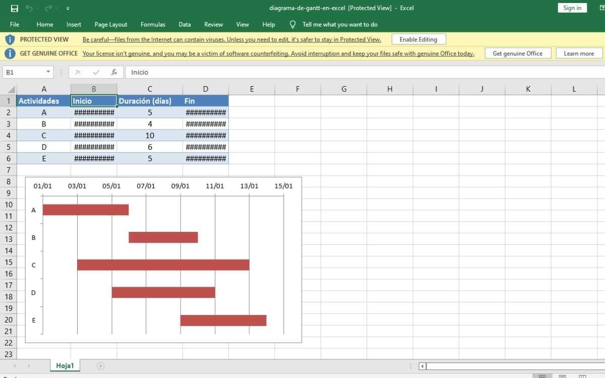 Plantilla De Diagrama De Gantt ️ Para Descargar Y Editar