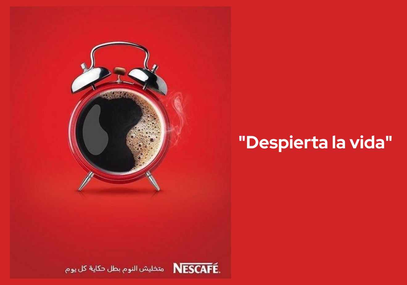 Imagen de anuncio publicitario de Nescafé. 